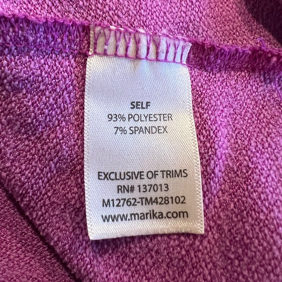 Marika Purple Athletic Top w/Thumb Holes & Flip Over Hand Warming Cuffs - Picture 13 of 14